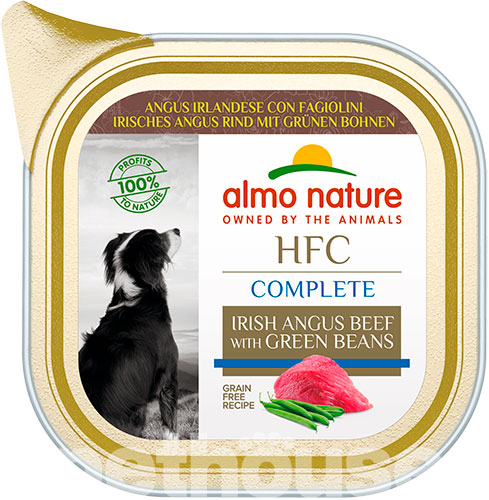 Almo Nature HFC Dog Complete з ірландською яловичиною ангус і зеленою квасолею для собак