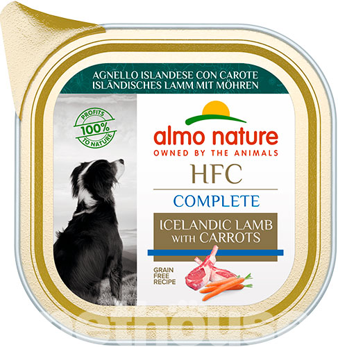 Almo Nature HFC Dog Complete з ісландським ягням і морквою для собак