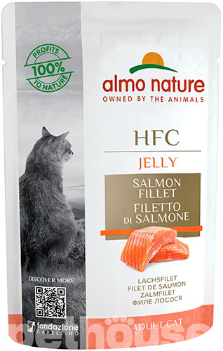 Almo Nature HFC Cat Jelly с лососем для кошек, пауч