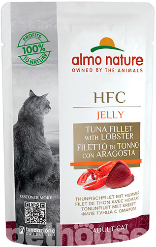 Almo Nature HFC Cat Jelly з філе тунця та лобстером для котів, пауч