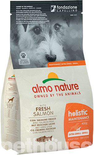 Almo Nature Holistic Dog Adult Extra Small & Small with Fresh Salmon, фото 2