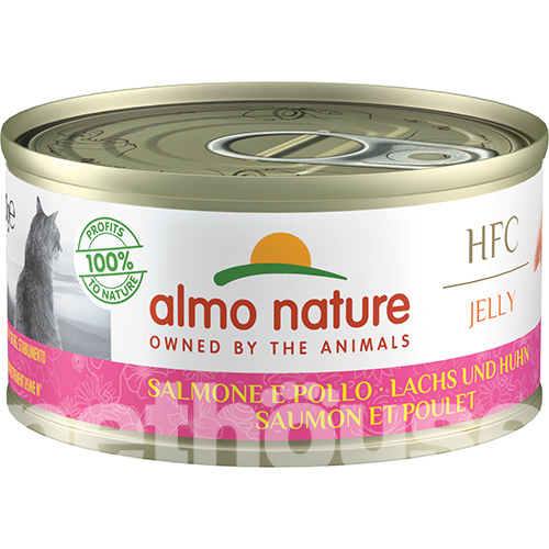 Almo Nature HFC Cat Jelly з лососем і куркою для котів