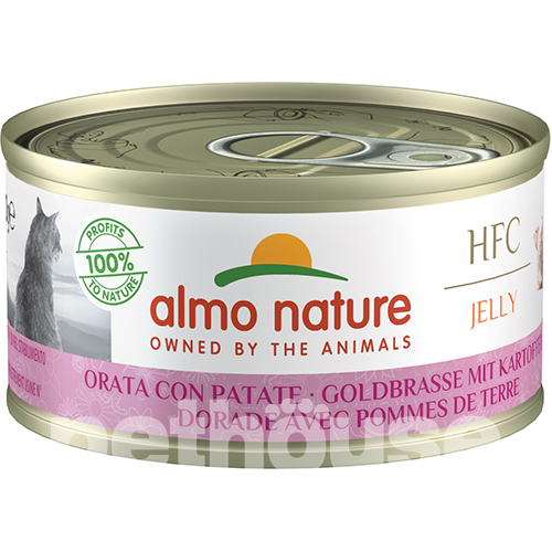 Almo Nature HFC Cat Jelly с морским лещом и картофелем для кошек
