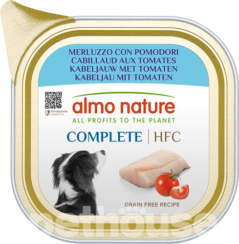 Almo Nature HFC Dog Complete з тріскою та томатами для собак