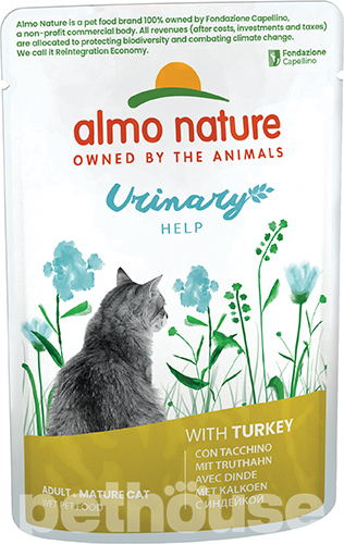 Almo Nature Holistic Functional Cat Urinary Help с индейкой для кошек, пауч