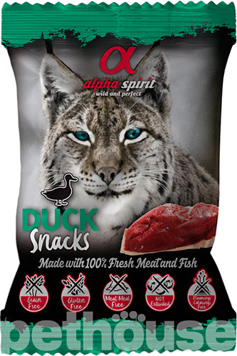 Alpha Spirit Cat Duck Snacks Лакомство с уткой для кошек