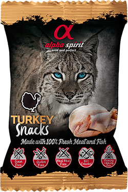 Alpha Spirit Cat Turkey Snacks Лакомство с индейкой для кошек