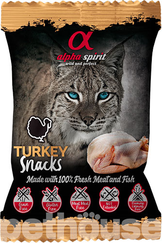 Alpha Spirit Cat Turkey Snacks Лакомство с индейкой для кошек