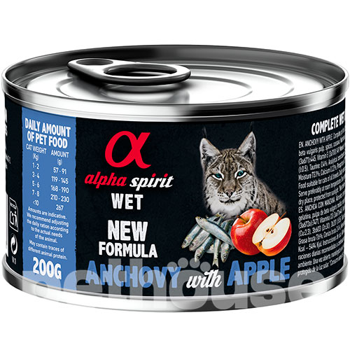 Alpha Spirit Cat Adult Anchovy with Red Apple Cans