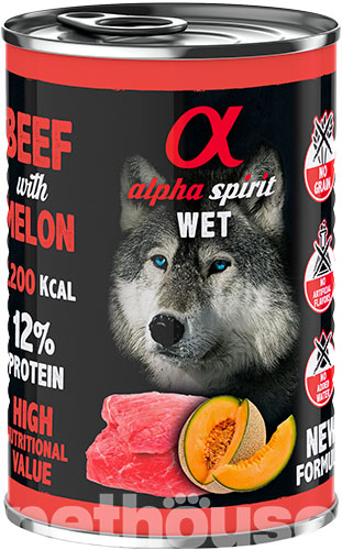 Alpha Spirit Dog Adult Beef with Melon Cans