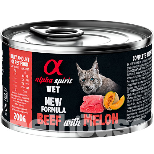 Alpha Spirit Cat Adult Beef with Melon Cans