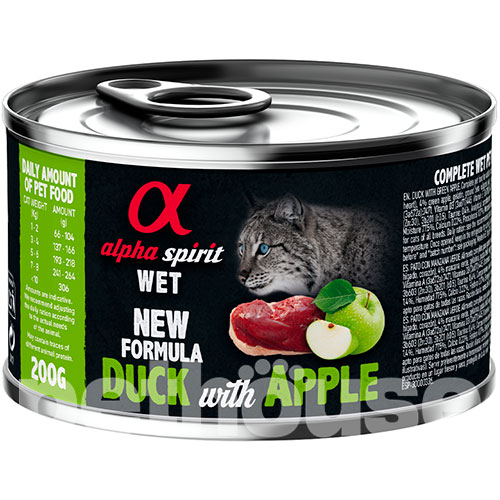 Alpha Spirit Cat Adult Duck with Green Apple Cans