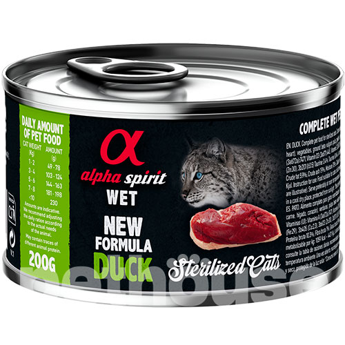 Alpha Spirit Cat Sterilized Duck Cans
