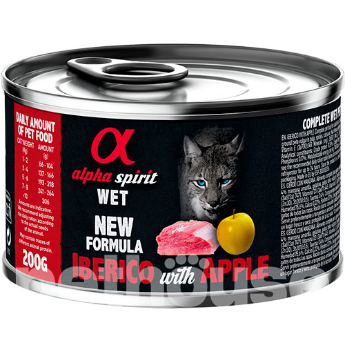 Alpha Spirit Cat Adult Iberian Pork with Yellow Apple Cans