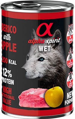 Alpha Spirit Dog Adult Iberian Pork with Yellow Apple Cans