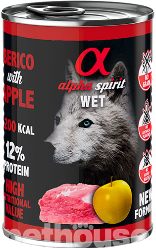Alpha Spirit Dog Adult Iberian Pork with Yellow Apple Cans