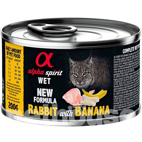 Alpha Spirit Cat Adult Rabbit with Banana Cans