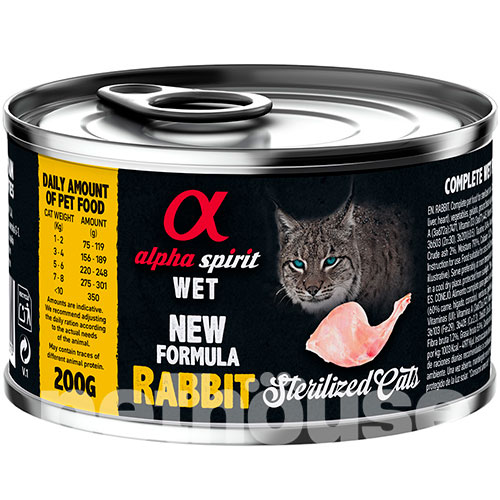 Alpha Spirit Cat Sterilized Rabbit Cans