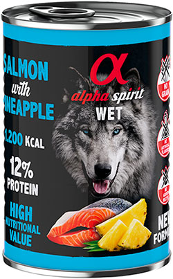 Alpha Spirit Dog Adult Salmon with Pineapple Cans