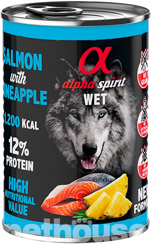 Alpha Spirit Dog Adult Salmon with Pineapple Cans