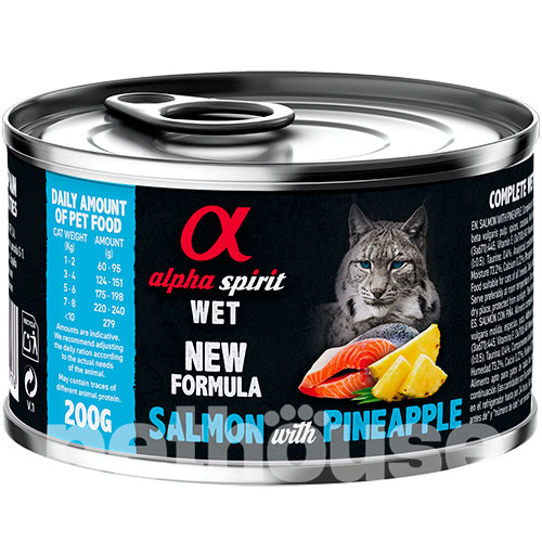 Alpha Spirit Cat Adult Salmon with Pineapple Cans