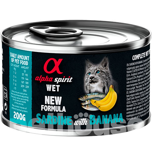 Alpha Spirit Cat Adult Sardine with Banana Cans