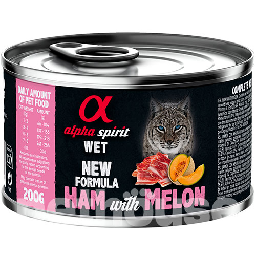 Alpha Spirit Cat Adult Ham with Melon Cans