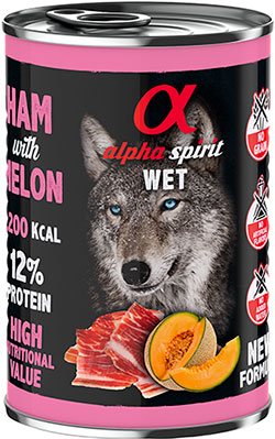 Alpha Spirit Dog Adult Ham with Melon Cans