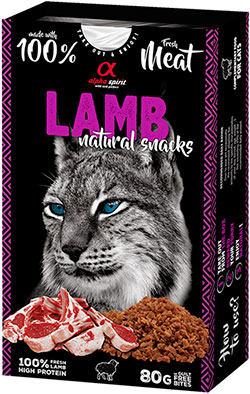 Alpha Spirit Cat Natural Snack Lamb Лакомство с ягненком для кошек