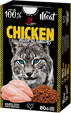 Alpha Spirit Cat Natural Snack Chicken Ласощі з куркою для котів