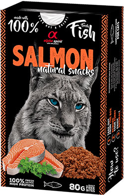 Alpha Spirit Cat Natural Snack Salmon Лакомство с лососем для кошек