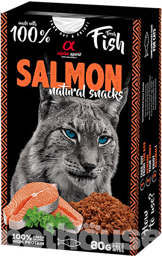 Alpha Spirit Cat Natural Snack Salmon Ласощі з лососем для котів