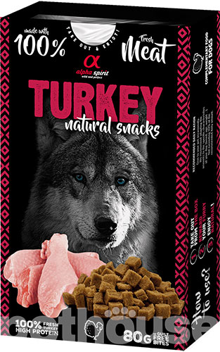 Alpha Spirit Dog Natural Snack Turkey Ласощі з індичкою для собак