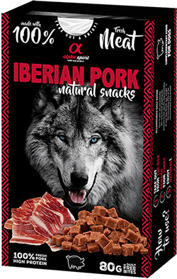Alpha Spirit Dog Natural Snack Iberian Pork Лакомство с иберийской свининой для собак