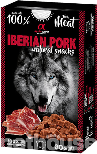 Alpha Spirit Dog Natural Snack Iberian Pork Ласощі з іберійською свининою для собак