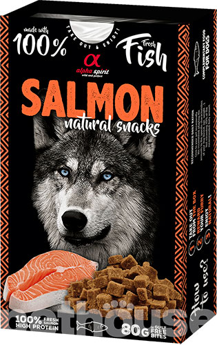 Alpha Spirit Dog Natural Snack Salmon Ласощі з лососем для собак