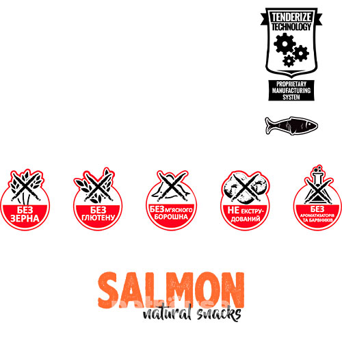 Alpha Spirit Dog Natural Snack Salmon Ласощі з лососем для собак