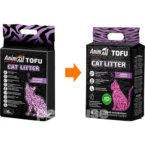 AnimAll Tofu Наполнитель соевый, с ароматом лаванды