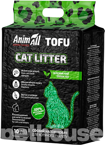 AnimAll Tofu Наполнитель соевый, с ароматом зеленого чая