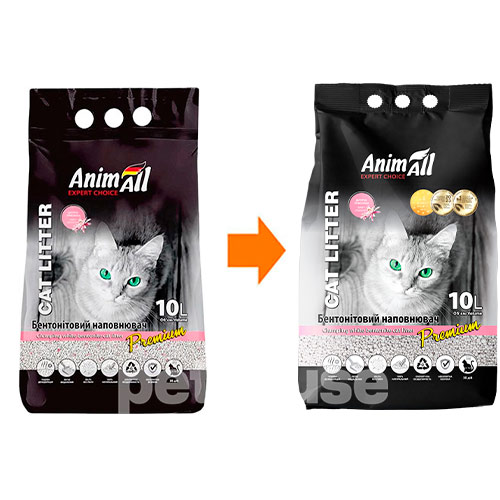 AnimAll Наповнювач бентонітовий, білий, з ароматом дитячої присипки AnimAll Наповнювач бентонітовий, білий, з ароматом дитячої присипки