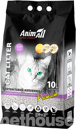 AnimAll Наповнювач бентонітовий, білий, з ароматом лаванди