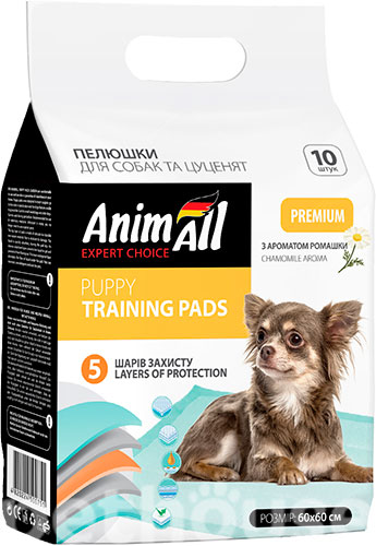 AnimAll Пелюшки з ароматом ромашки для цуценят та дорослих собак