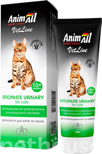 AnimAll VetLine Фитопаста для профилактики мочекаменной болезни у кошек