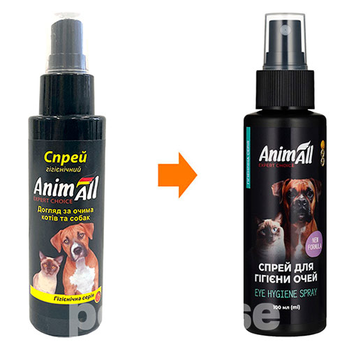 AnimAll Гігієнічний спрей-лосьйон для догляду за очима у собак і котів