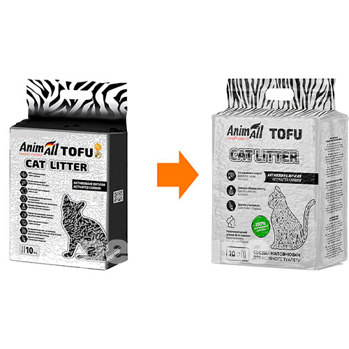 AnimAll Tofu Наполнитель соевый, с активированным углем
