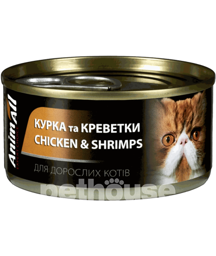 AnimAll Курка з креветками для котів