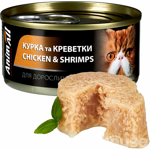 AnimAll Курка з креветками для котів