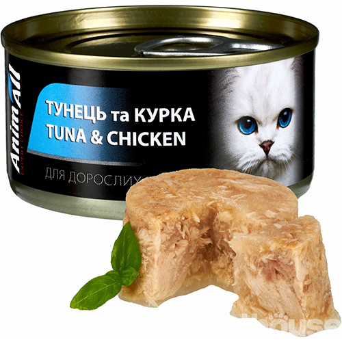 AnimAll Тунець з куркою для котів