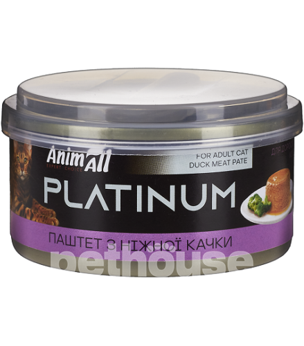 AnimAll Platinum Нежный паштет из утки для кошек
