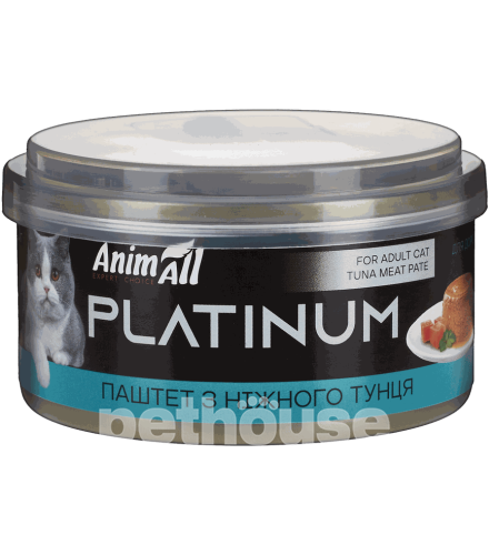 AnimAll Platinum Ніжний паштет із тунця для котів